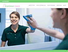Tablet Screenshot of evergreenmaids.com